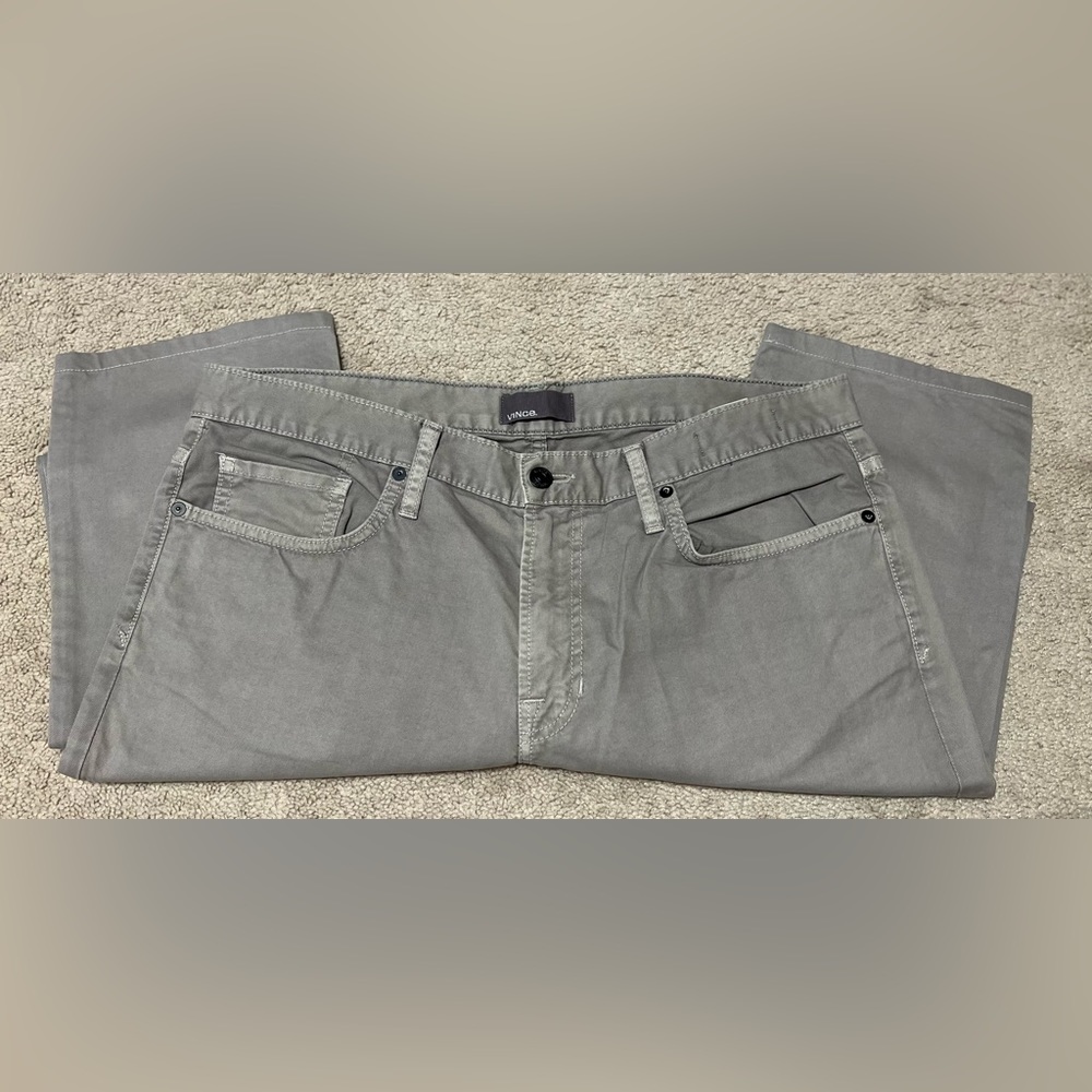 Vince Brand Men’s Rhodes Slim Straight Pewter 36x32 Pants - Picture 3 of 6